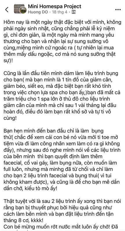 Tin nhắn feedback khách