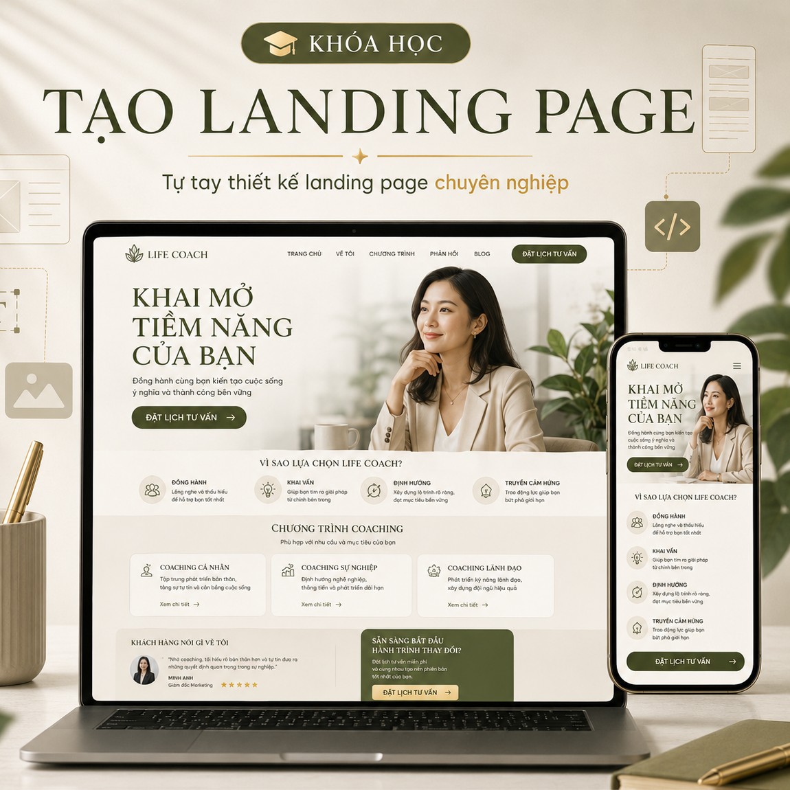 5 ngày tạo Landing Page / Web