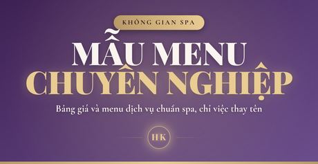 Mẫu menu chuyên nghiệp